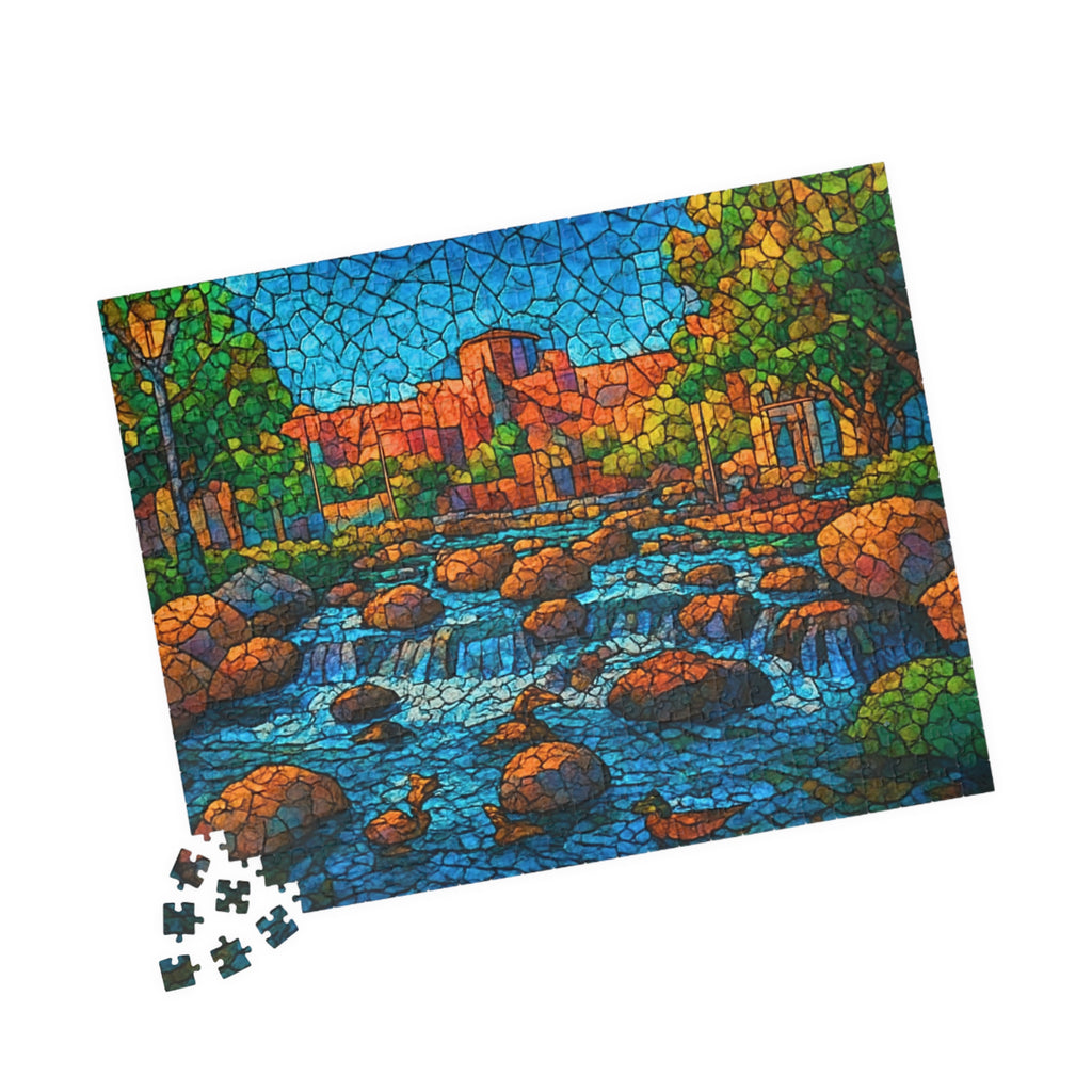 Golden River Crossing 500/1000 Piece Puzzle