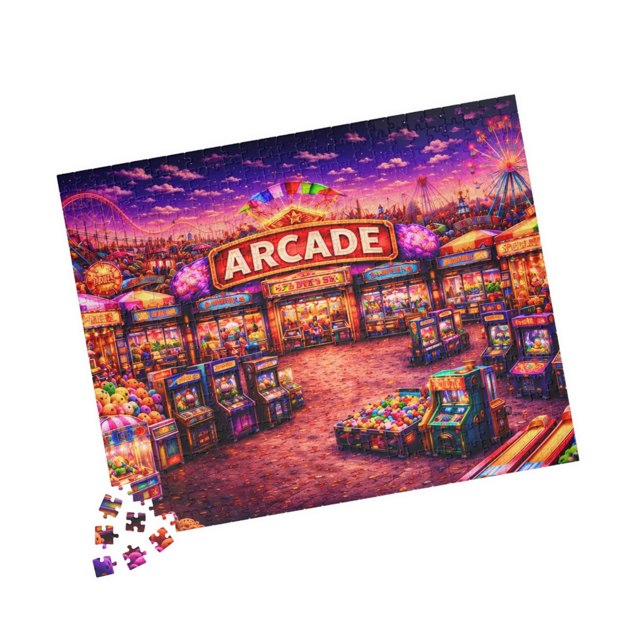Arcade Jigsaw Puzzle 500 or 1000 Piece Retro Game Room Puzzle