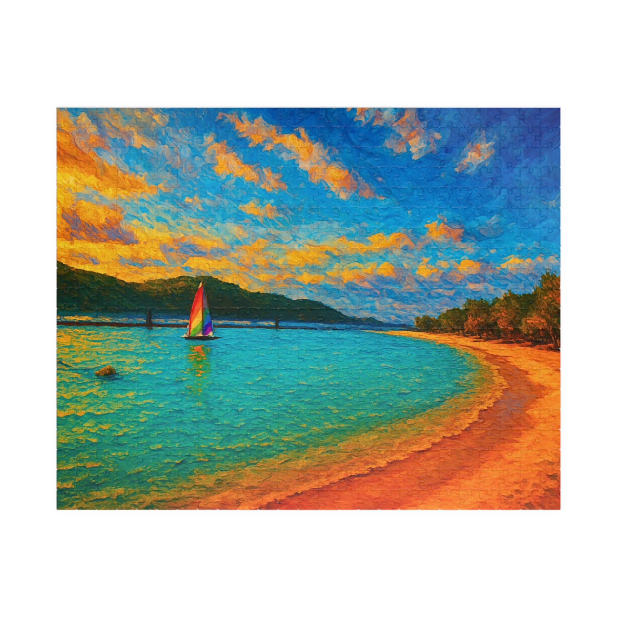 Painted Horizons: Coastal Puzzle