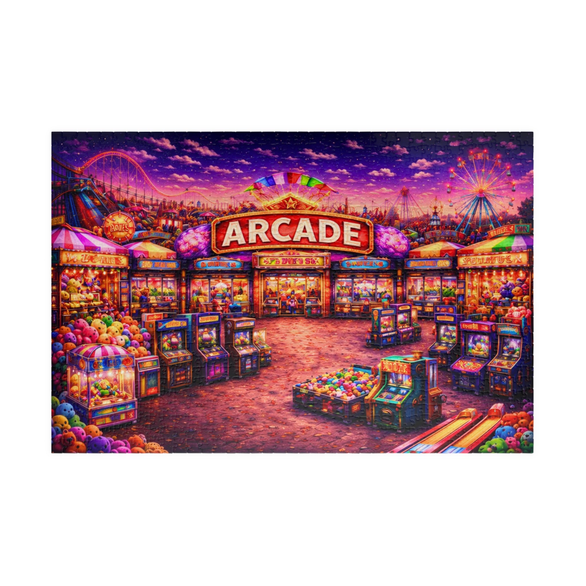 Arcade Jigsaw Puzzle 500 or 1000 Piece Retro Game Room Puzzle