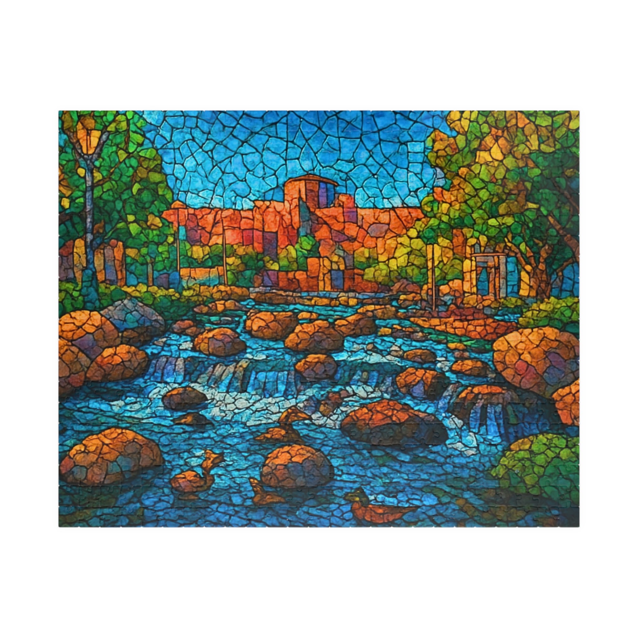 Golden River Crossing 500/1000 Piece Puzzle