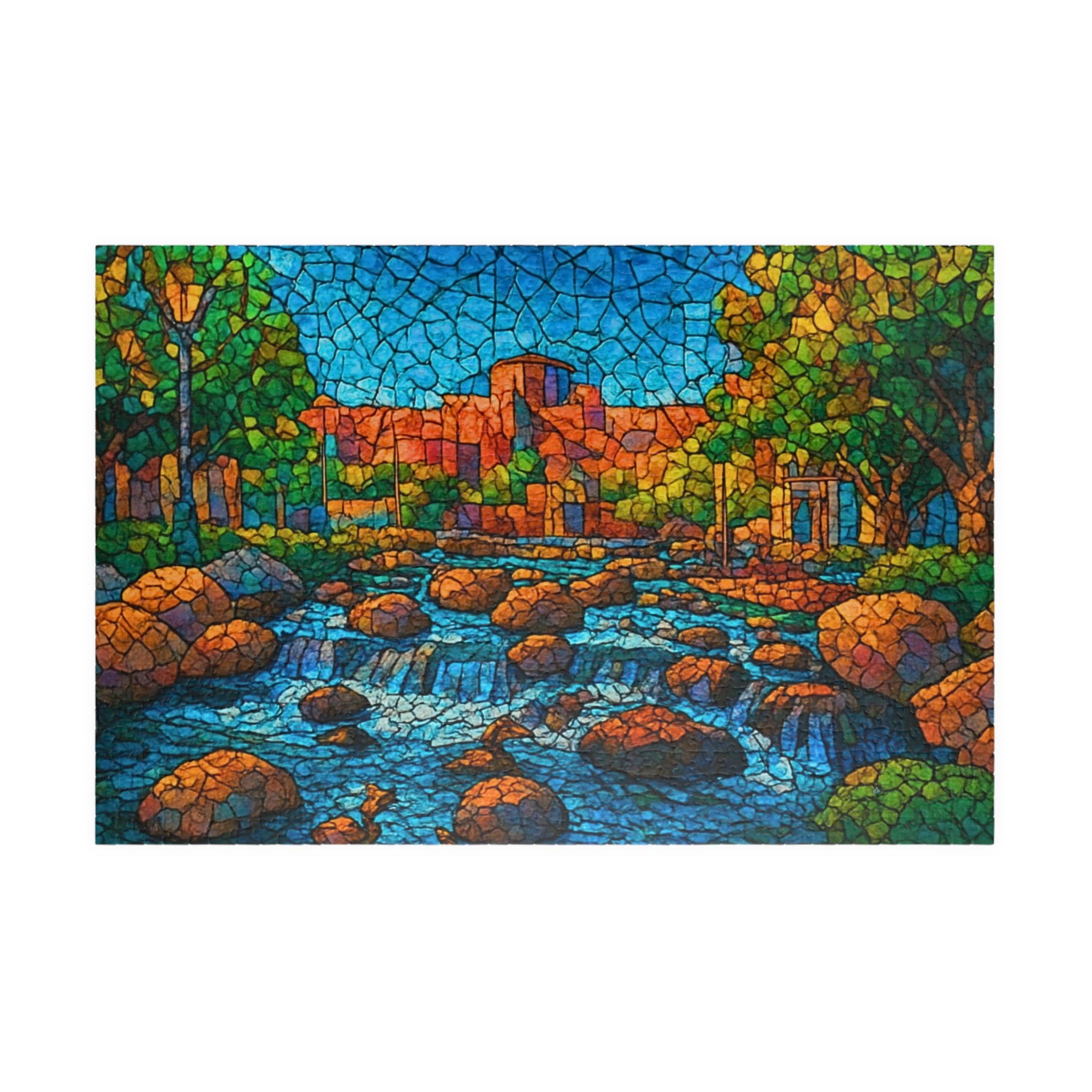 Golden River Crossing 500/1000 Piece Puzzle