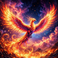 Phoenix Jigsaw Puzzle – Fiery Fantasy Bird Puzzle – Colorful Fire Phoenix Art – Mythical Creature Puzzle – 500 & 1000 Piece Puzzle