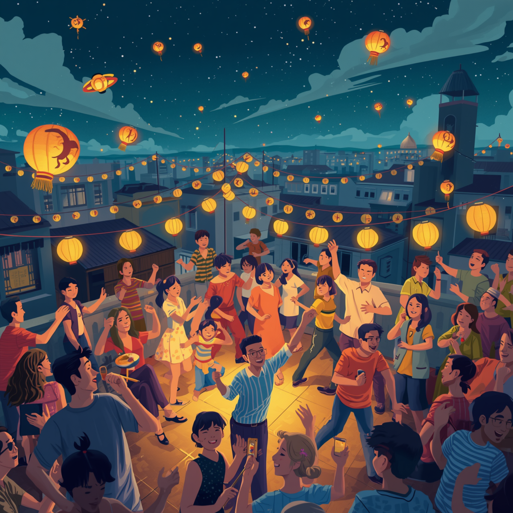 Lantern Nights – Rooftop Celebration Puzzle
