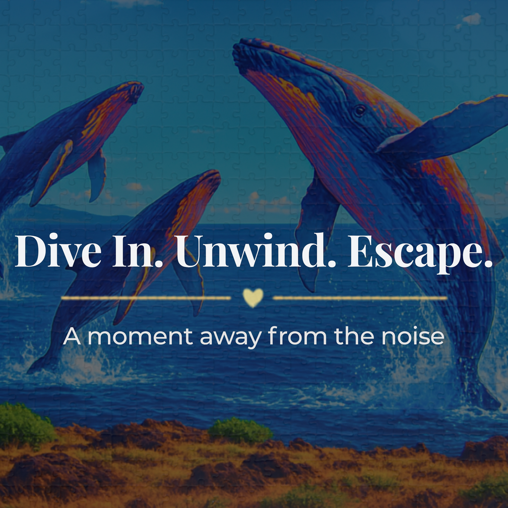 Personalized Whale Jigsaw Puzzle 1000 Piece – Ocean Puzzle for Adults, Relaxing Art Puzzle, Unique Gift for Puzzle Lovers, 500 or 1000 Pieces (Copy)