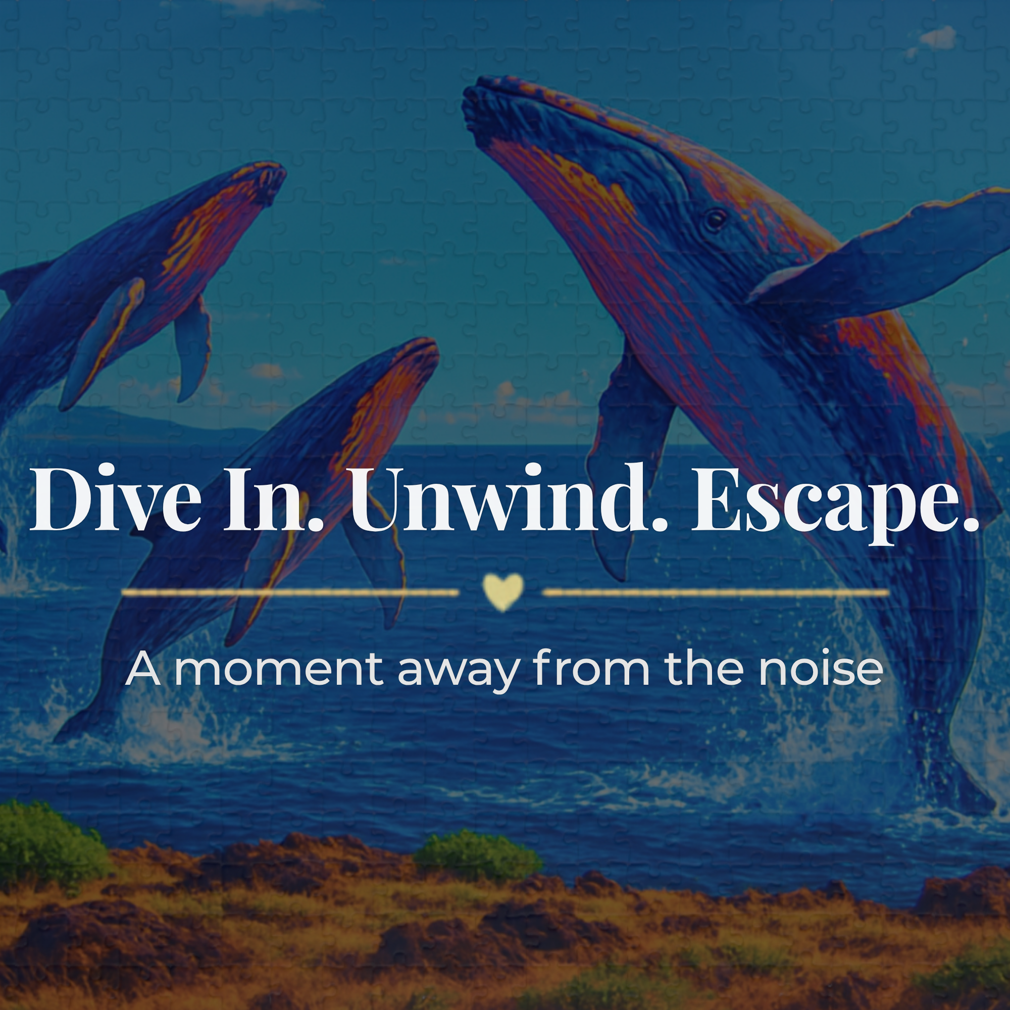 Personalized Whale Jigsaw Puzzle 1000 Piece – Ocean Puzzle for Adults, Relaxing Art Puzzle, Unique Gift for Puzzle Lovers, 500 or 1000 Pieces (Copy)