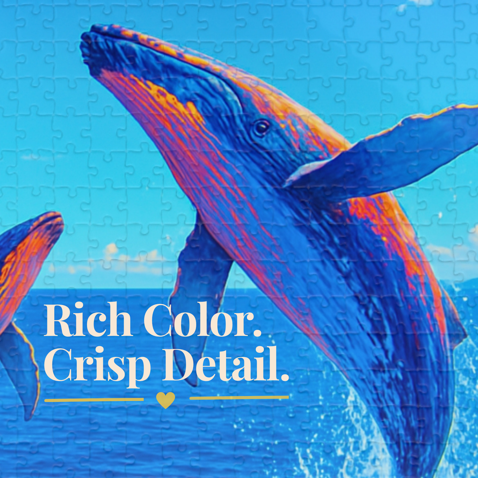 Personalized Whale Jigsaw Puzzle 1000 Piece – Ocean Puzzle for Adults, Relaxing Art Puzzle, Unique Gift for Puzzle Lovers, 500 or 1000 Pieces (Copy)