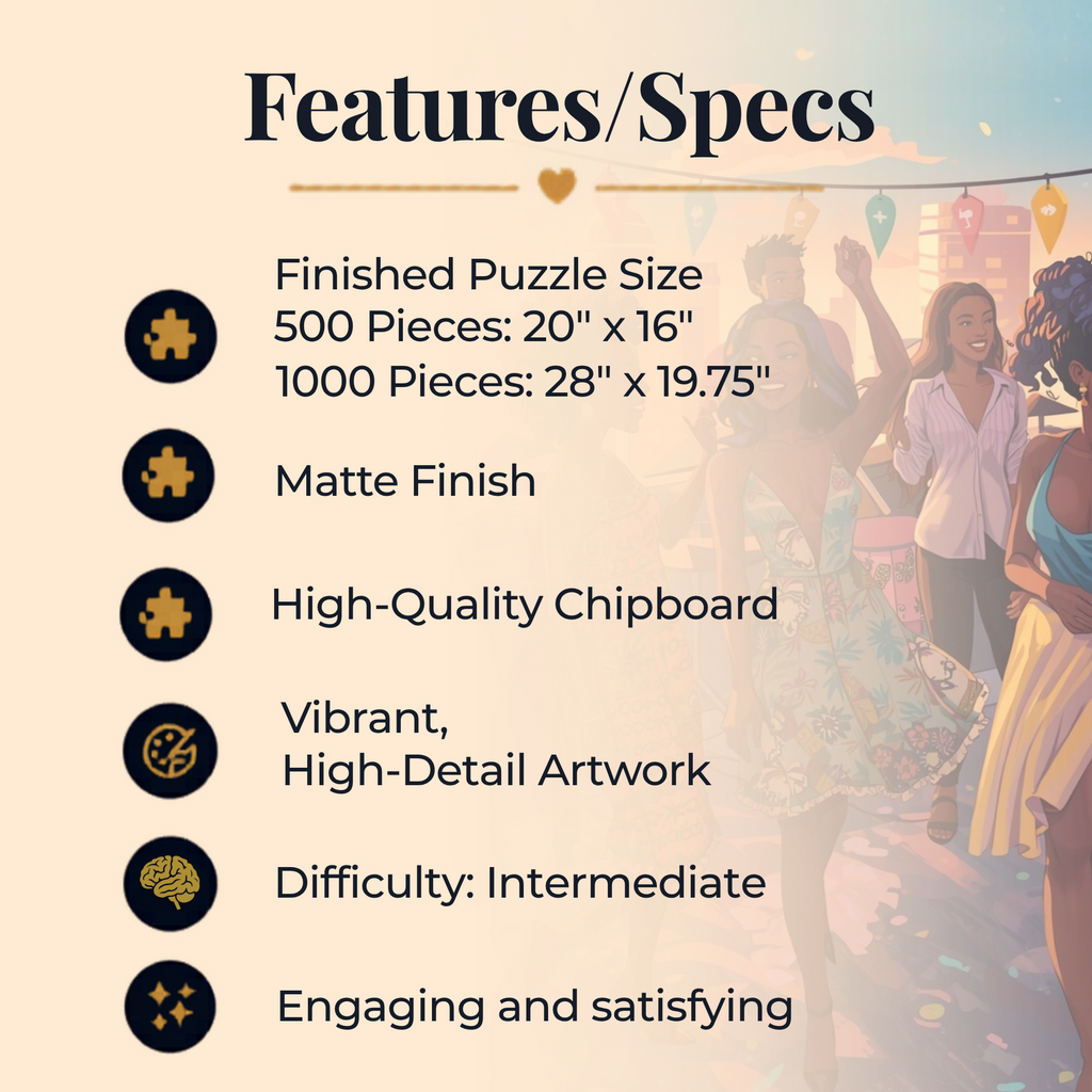 Personalized - Sunset Rooftop Puzzle – 500 Piece Jigsaw Puzzle, Party Scene Puzzle, Colorful City Night Puzzle, Gift for Puzzle Lovers (Copy)