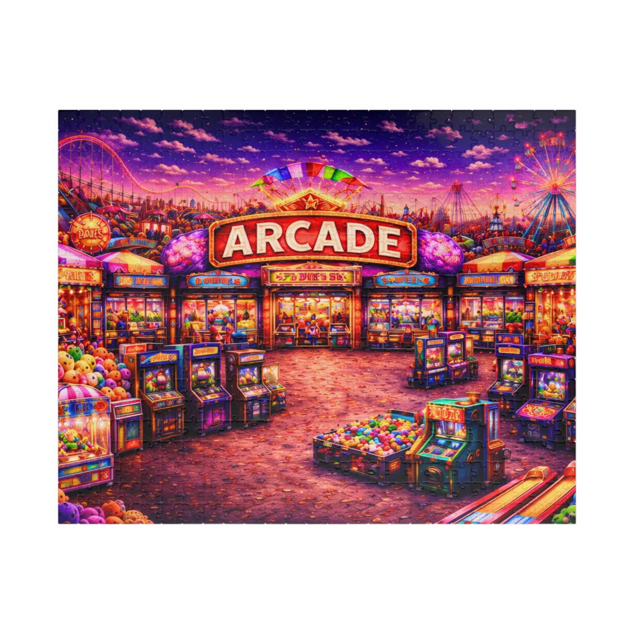 Arcade Jigsaw Puzzle 500 or 1000 Piece Retro Game Room Puzzle