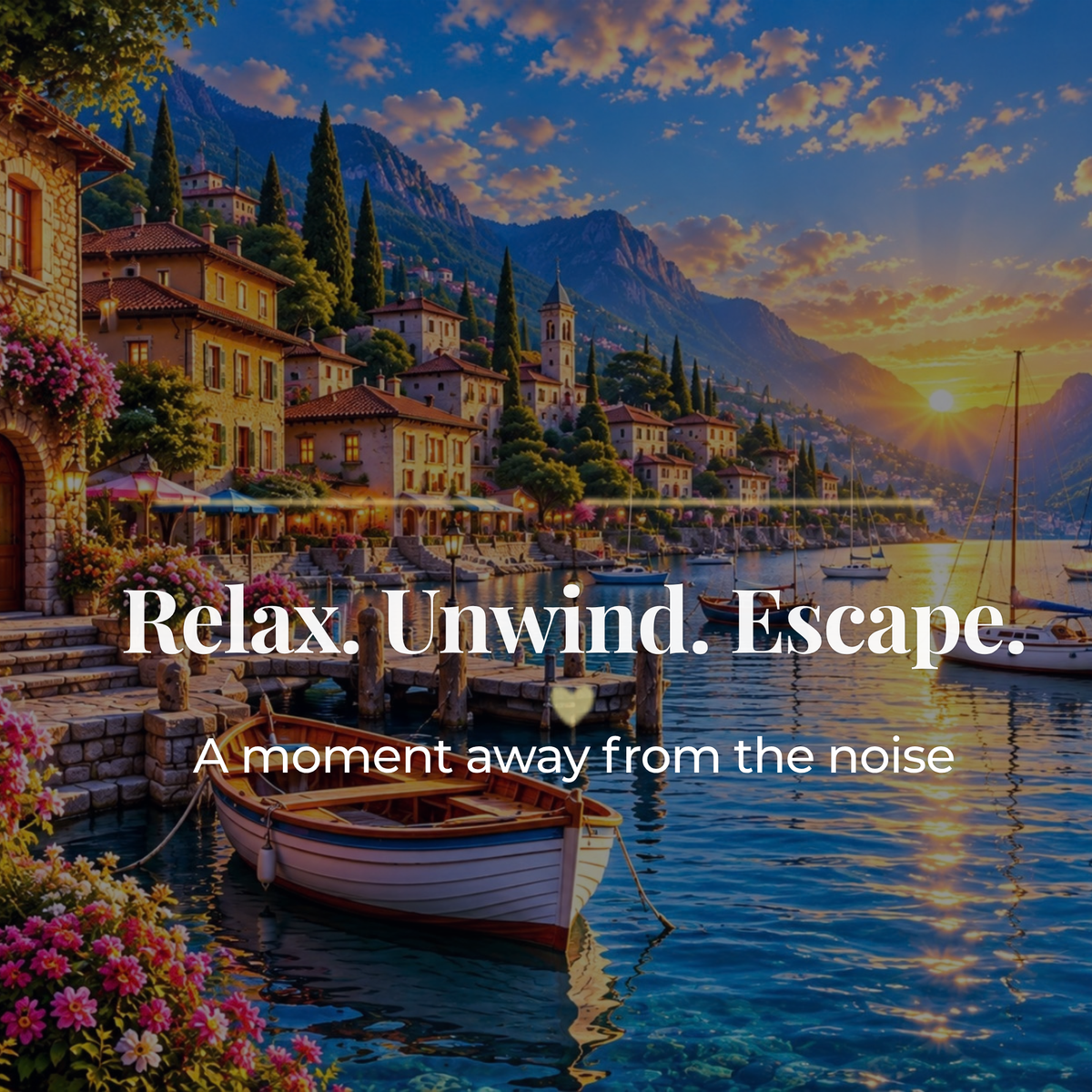 European Lakeside Village Jigsaw Puzzle, Colorful Lake Puzzle for Adults, Italian Village Scenic Puzzle, 500 Piece Travel Puzzle