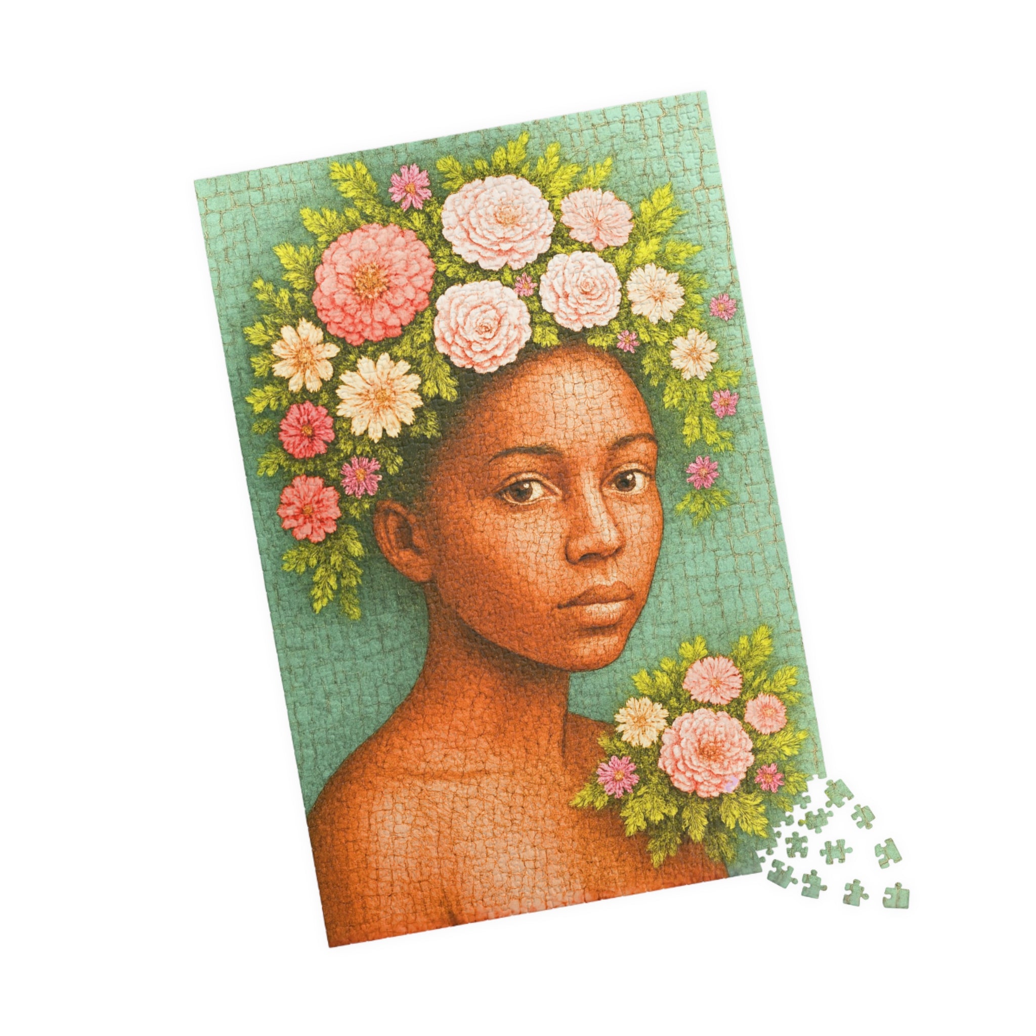 Crowned in Bloom: Art Puzzle