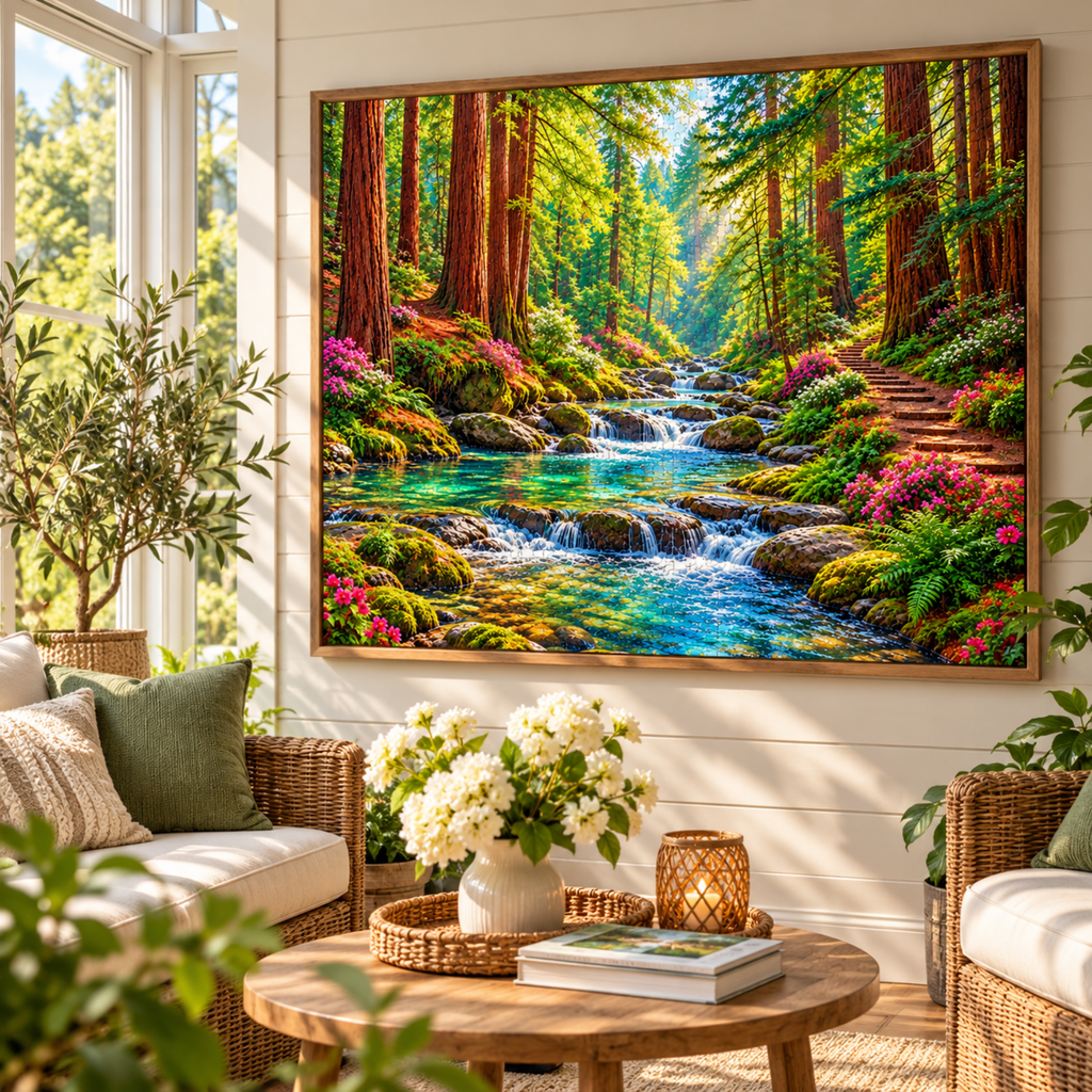 Forest Jigsaw Puzzle 500 or 1000 Piece Nature Puzzle, Peaceful Woodland Scene Puzzle, Gift for Adults