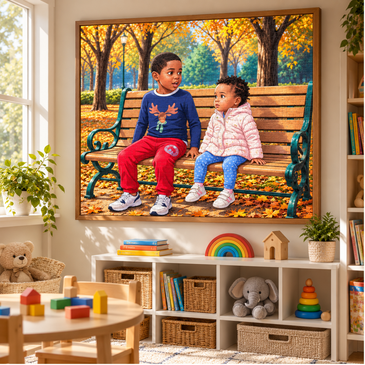 Autumn Landscape Puzzle 500 Piece, Fall Nature Jigsaw Puzzle, Cozy Seasonal Art Puzzle for Adults
