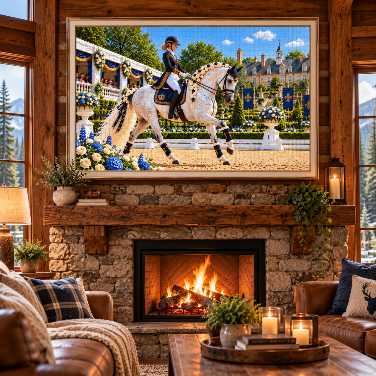 Dressage Horse Puzzle 500 or 1000 Piece – Equestrian Jigsaw Puzzle, White Horse Puzzle, Horse Lover Gift, Elegant Puzzle for Adults