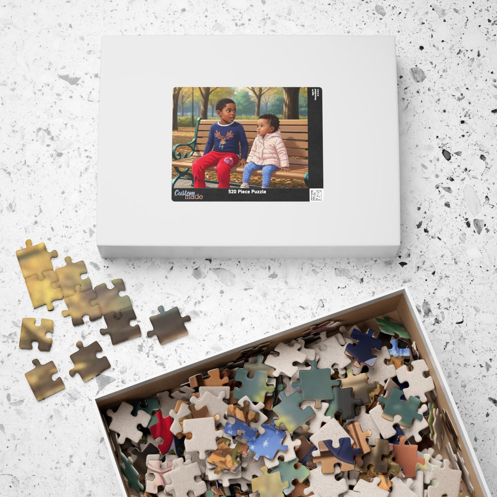 Autumn Landscape Puzzle 500 Piece, Fall Nature Jigsaw Puzzle, Cozy Seasonal Art Puzzle for Adults
