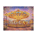 Carousel Jigsaw Puzzle 500 or 1000 Piece Vintage Fair Puzzle, Magical Amusement Park Art Puzzle